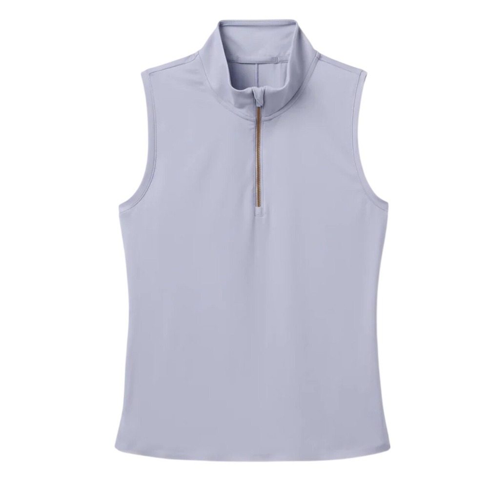Rhone Course to Court Sleeveless Zip Mock Neck Top Blue Large Golf